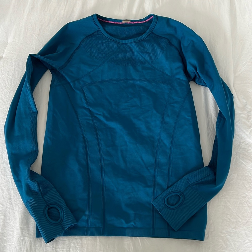 Ivivva Teal Long Sleeve Active Top